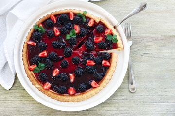 Berry tart.