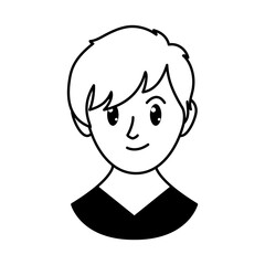 cartoon boy icon, vector illustration