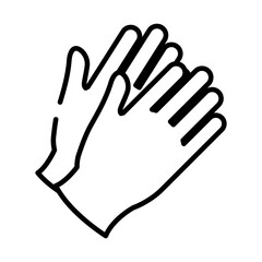 hands icon, Half line style