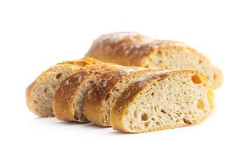Sliced baguette. Crispy fresh baguettes.
