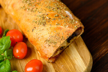 Pizza stromboli - an Italian delicacy from the USA