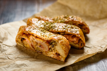 Pizza stromboli - tasty take-away sandwiches