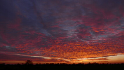 sunset in the sky