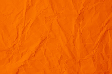 Orange crumpled paper