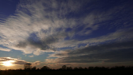 Fototapeta na wymiar Clouds late afternoon