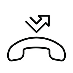 Missed call icon for web and mobile