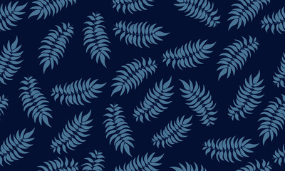 Seamless pattern with flowers,palm branch, leaves. Creative floral texture. Great for fabric, textile Vector Illustration
