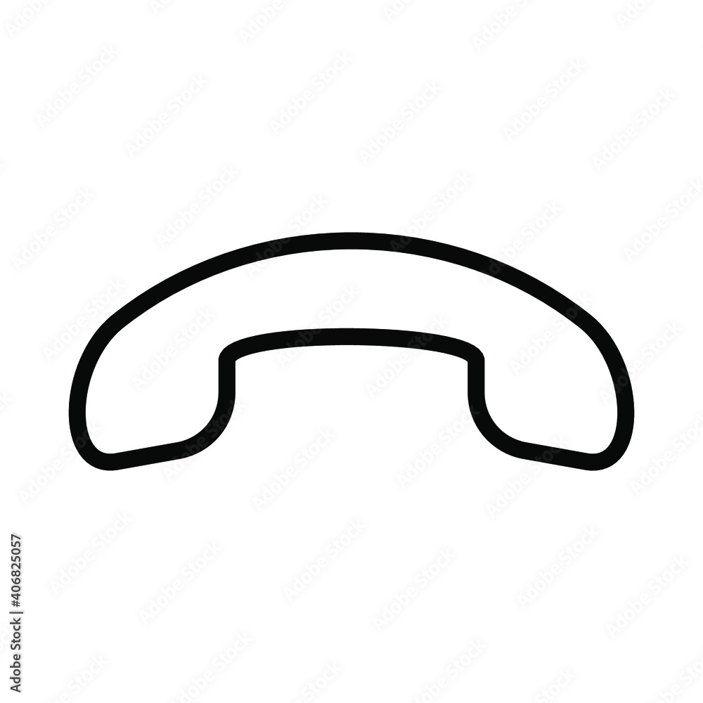 Poster phone call end vector icon. flat sign for mobile concept and web design. telephone handset and arrow