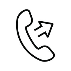 Outgoing call symbol. Vector telephone icon