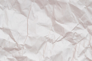 Top view empty brown paper with wrinkled. Crumpled paper background and texture.