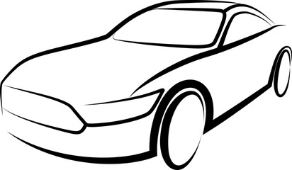 simple sketch of sport car