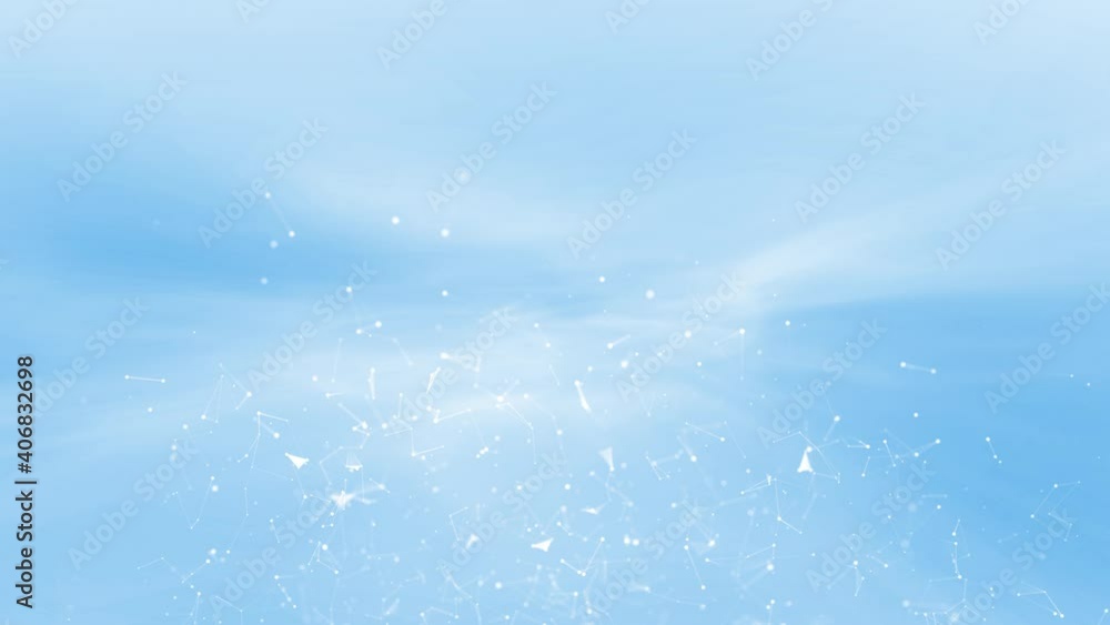 Wall mural bright sky background with artistic network lines.