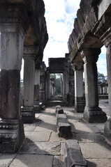 Vertical view of the temples and ruins at Angkor Wat