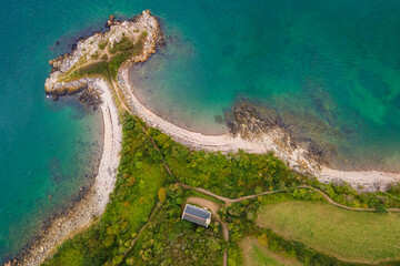 Aerial top view of Trinity point