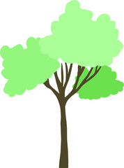 Tree vector . Illustration of a green tree. Image of a tree with foliage vector. Tree trunk vector. Nature. Ecology