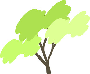 Tree vector . Illustration of a green tree. Image of a tree with foliage vector. Tree trunk vector. Nature. Ecology