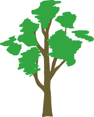 Tree vector . Illustration of a green tree. Image of a tree with foliage vector. Tree trunk vector. Nature. Ecology
