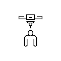 3d printing man icon. Industry vector illustration.