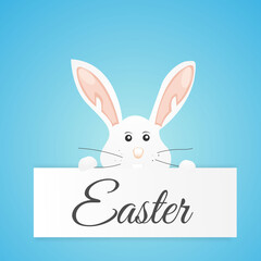 Cute Adorable Easter Bunny Rabbit Animal Illustration Background Vector Design