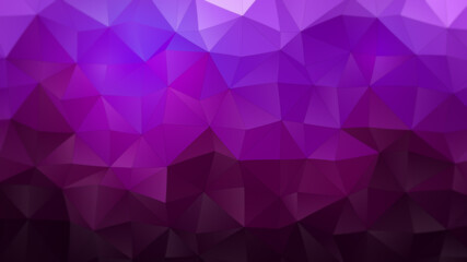 Purple, magenta and burgundy red polygon vector pattern background. Abstract 3D triangular low poly style gradient background in 4k resolution.