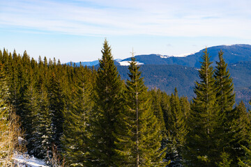 mountain landscape, winter mountain views