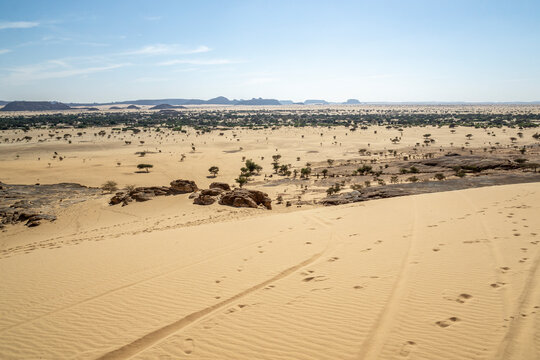Desert landscape, Ennedi mountains, Chad, Africa