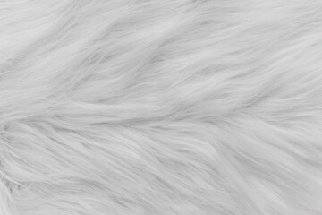 Fototapeta na wymiar White soft wool pattern texture, abstract light fluffy fur background