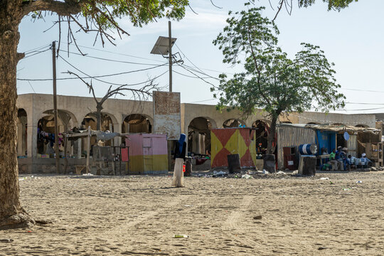 Street scene in the desert town Fada, Chad, Africa