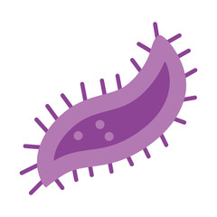 icon of purple bacteria, colorful design