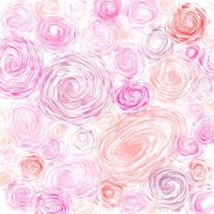 Background of spots of different sizes, made with a dry brush in a red-violet color scheme.  ditsy spiral rotation circle joy ram