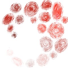 Background of spots of different sizes, made with a dry brush in a red-violet color scheme.  ditsy spiral rotation circle joy ram