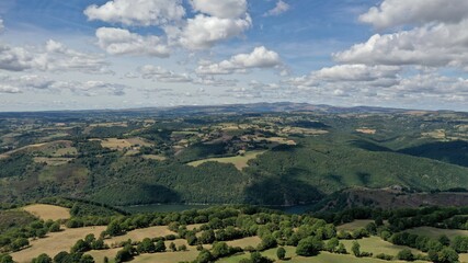 Gorges de la Truyère et ruines du château d'Alleuze