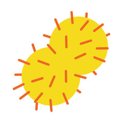 peritrichs bacteria icon, colorful design