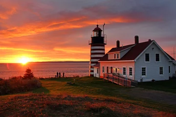 Rolgordijnen Sunrise West Quoddy Head Lighthouse 3745 © Jack