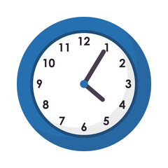 wall clock icon, flat style