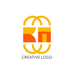 bt letter for simple logo design. a modern vector design