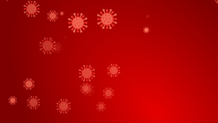 Coronavirus red pattern banner background. Abstract healthcare Illustrations concept COVID-19.