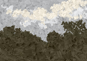 Oil paintings landscape, texture background