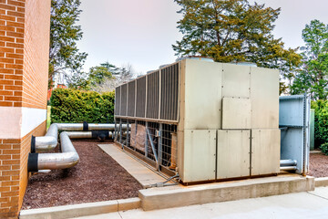 Fototapeta na wymiar Large Outdoor HVAC System For Residential Complex