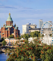 View of Katajanokka and Helsinki landmarks.