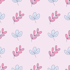 Vector leaves seamless repeat pattern design background. Perfect for modern wallpaper, fabric, home decor, and wrapping projects.
