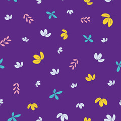 Fototapeta na wymiar Vector leaves seamless repeat pattern design background. Perfect for modern wallpaper, fabric, home decor, and wrapping projects.