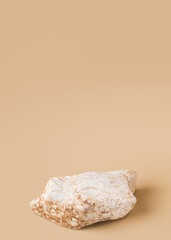 Stone podium for cosmetics mockup.