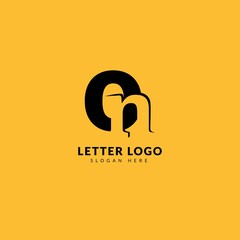 ON letter combination concept for company and business logo.