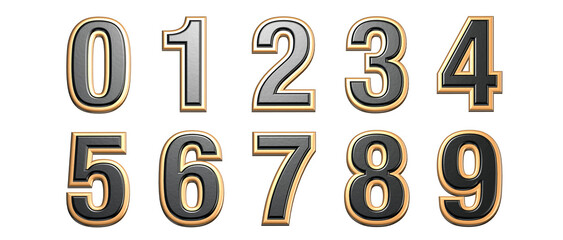 3d golden numbers © Tiziano Cremonini