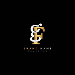 FG GF letter composite concept for company and business logo. Luxury logo design.