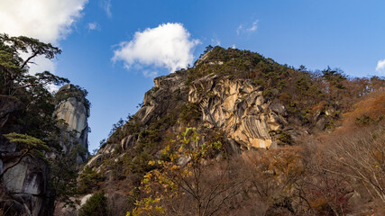 昇仙峡、滝、山、紅葉、山梨