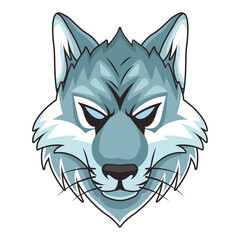 wolf animal wild head colorful character icon