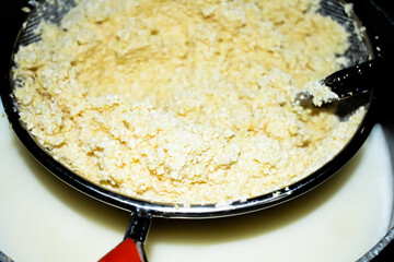 Cooking soy beans to make processed soy for soy nuggets and soy milk