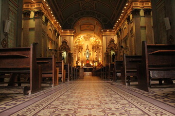 Fototapeta na wymiar interior of the church of the Good Jesus